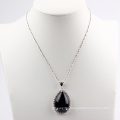 Pear Shape Black Agate Fashion Pendant /Necklace Jewelry